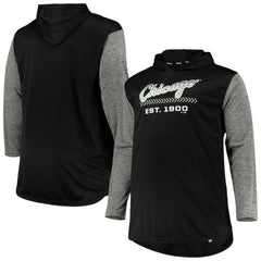 Chicago White Sox Big & Tall Wordmark Club Pullover Hoodie - Black/Heathered Gray - MLB Sale