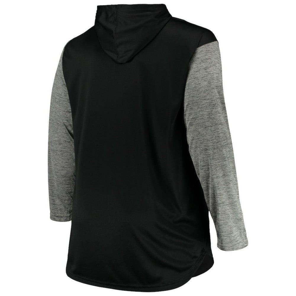 Chicago White Sox Big & Tall Wordmark Club Pullover Hoodie - Black/Heathered Gray - MLB Sale