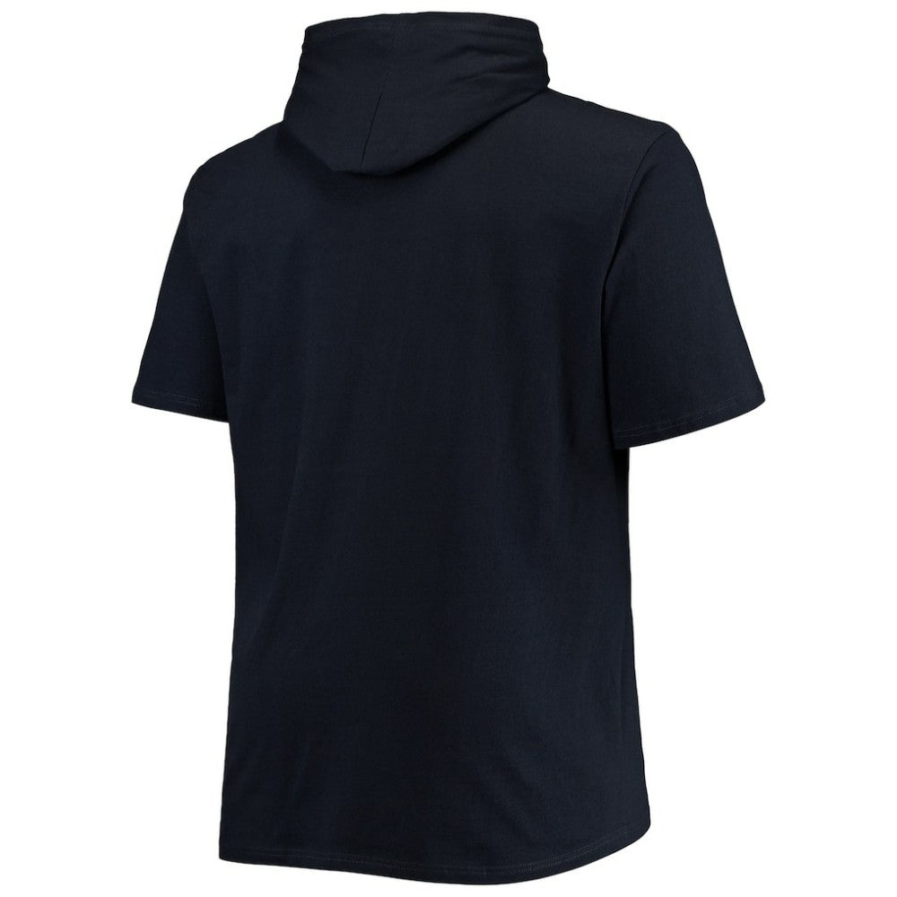 Cleveland Guardians Big & Tall Jersey Short Sleeve Pullover Hoodie T-Shirt - Navy - MLB Lifestyle