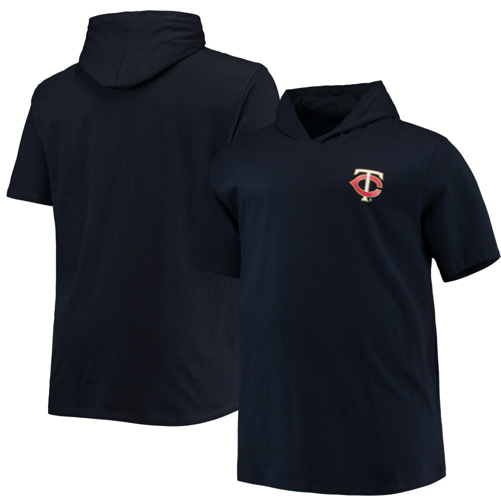 Minnesota Twins Big & Tall Jersey Short Sleeve Pullover Hoodie T-Shirt - Navy - MLB Sale