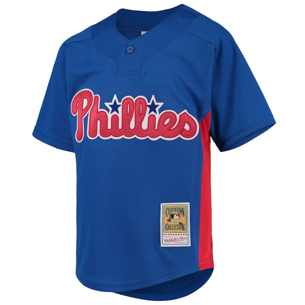 Roy Halladay Philadelphia Phillies Mitchell & Ness Youth Cooperstown Collection Mesh Batting Practice Jersey - Royal - Mitchell & Ness Online
