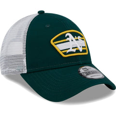 Athletics New Era Logo Patch 9FORTY Trucker Snapback Hat - Green/White - New Era Lifestyle