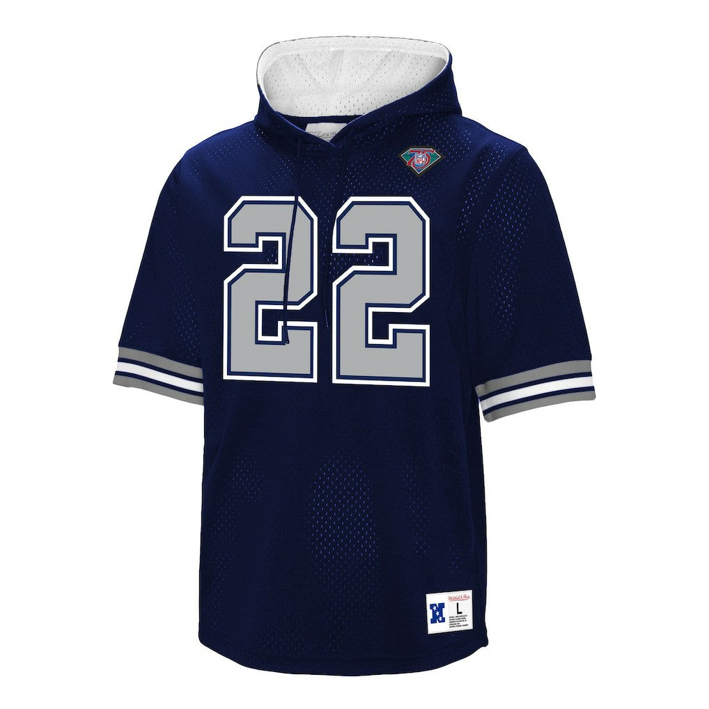 Mitchell & Ness Emmitt Smith Dallas Cowboys Retired Player Mesh Name & Number Hoodie T-Shirt Navy