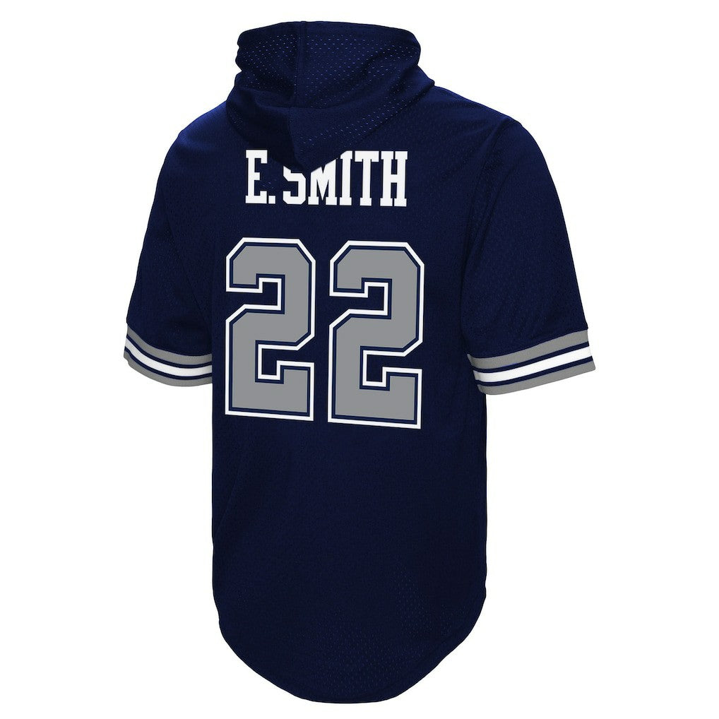 Mitchell & Ness Emmitt Smith Dallas Cowboys Retired Player Mesh Name & Number Hoodie T-Shirt Navy