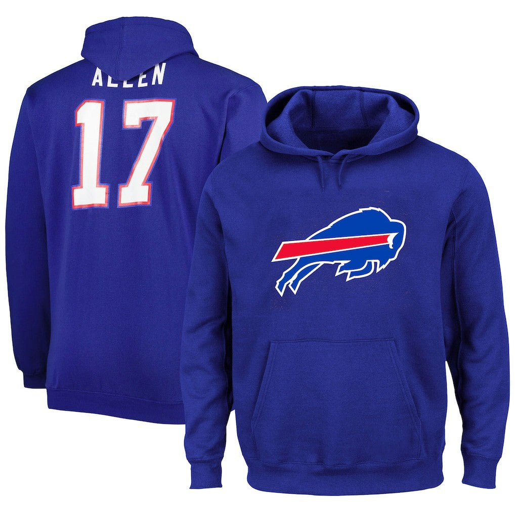 Fanatics Josh Allen Buffalo Bills Big & Tall Fleece Name & Number Pullover Hoodie Royal