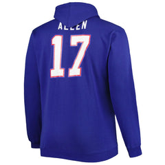 Fanatics Josh Allen Buffalo Bills Big & Tall Fleece Name & Number Pullover Hoodie Royal