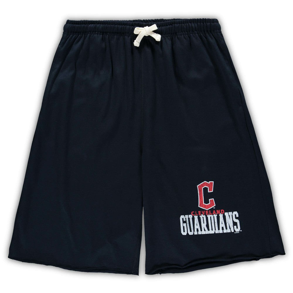 Cleveland Guardians Big & Tall French Terry Shorts - Navy - MLB Lifestyle
