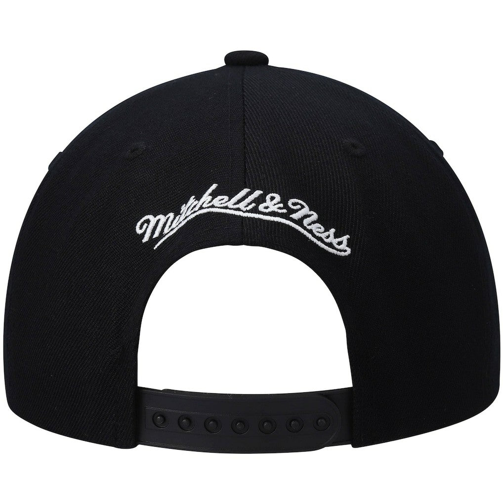 Golden State Warriors Hardwood Classics Script 2.0 Snapback Hat for sale Black | Mitchell & Ness outlet