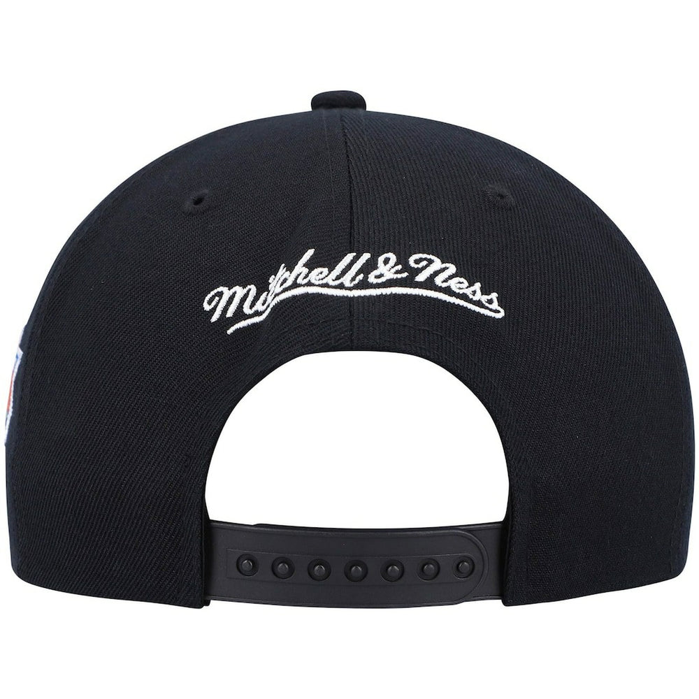 New York Knicks Hardwood Classics Script 2.0 Snapback Hat Black | Mitchell & Ness for sale