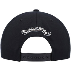 Philadelphia 76ers Hardwood Classics Script 2.0 Snapback Hat Black | Mitchell & Ness US