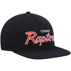 Toronto Raptors Hardwood Classics Script 2.0 Snapback Hat Black | Mitchell & Ness outlet