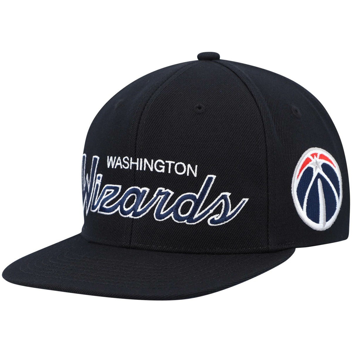 Washington Wizards Hardwood Classics Script 2.0 Snapback Hat Black | Mitchell & Ness online