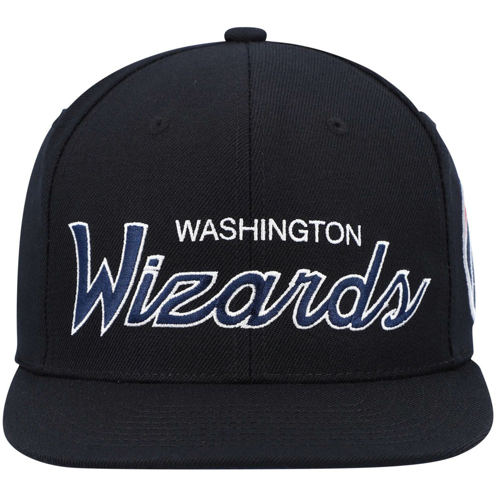 Washington Wizards Hardwood Classics Script 2.0 Snapback Hat Black | Mitchell & Ness online