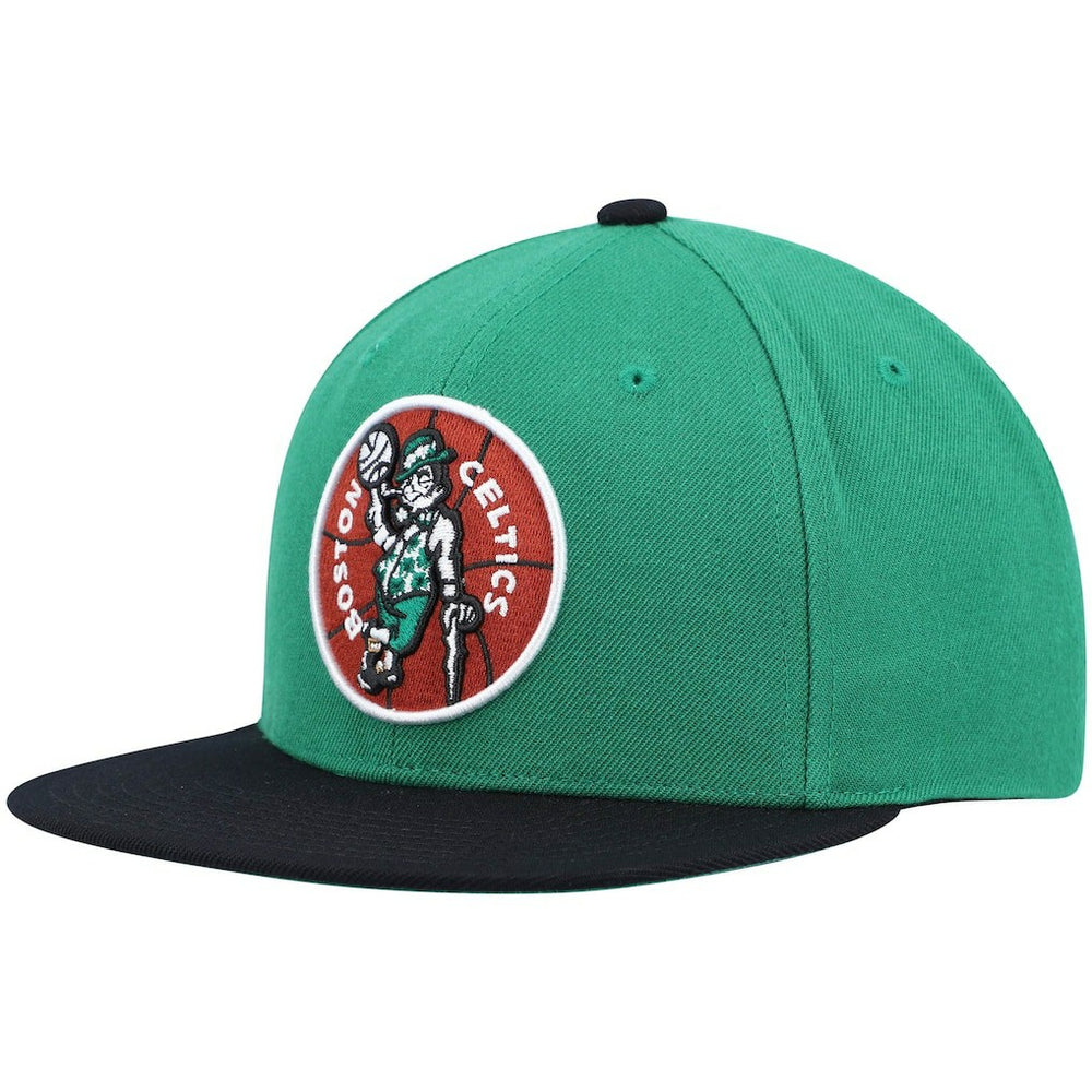 Boston Celtics Hardwood Classics Team Two-Tone 2.0 Snapback Hat Kelly Green/Black | Mitchell & Ness outlet