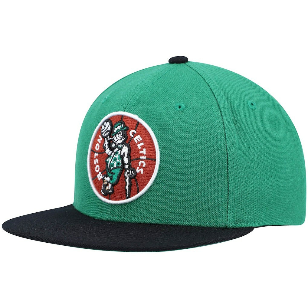 Boston Celtics Hardwood Classics Team Two-Tone 2.0 Snapback Hat Kelly Green/Black | Mitchell & Ness outlet