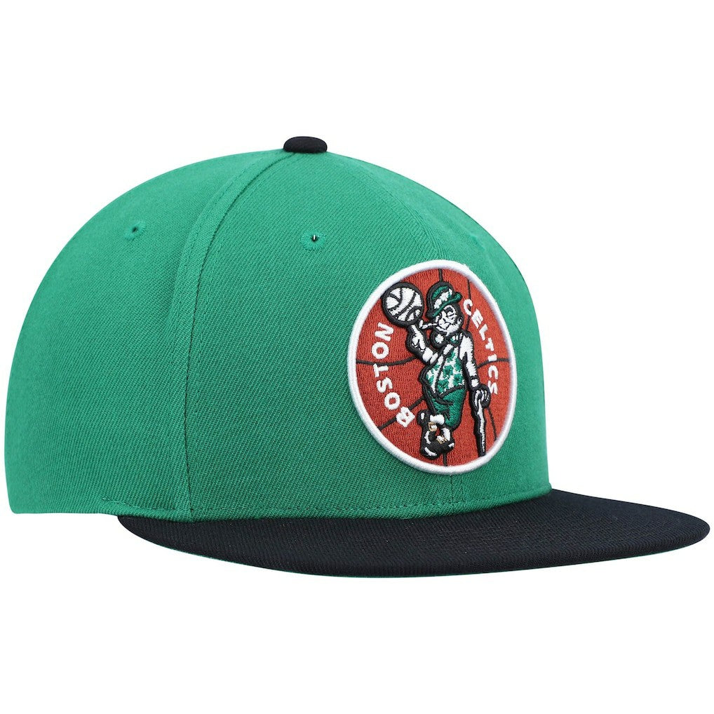 Boston Celtics Hardwood Classics Team Two-Tone 2.0 Snapback Hat Kelly Green/Black | Mitchell & Ness outlet