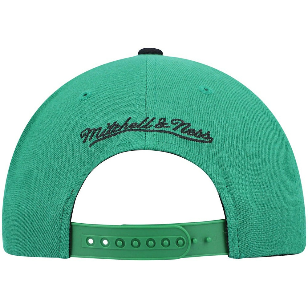Boston Celtics Hardwood Classics Team Two-Tone 2.0 Snapback Hat Kelly Green/Black | Mitchell & Ness outlet