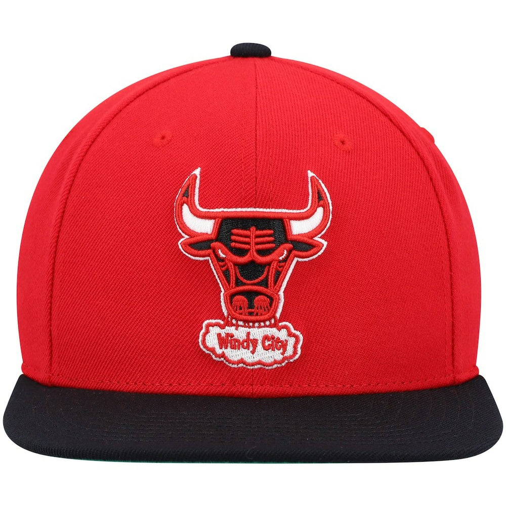 Chicago Bulls Hardwood Classics Team Two-Tone 2.0 Snapback Hat Red/Black | Mitchell & Ness for sale