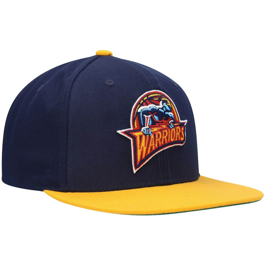 Golden State Warriors Hardwood Classics Team Two-Tone 2.0 Snapback Hat for sale Navy/Gold | Mitchell & Ness