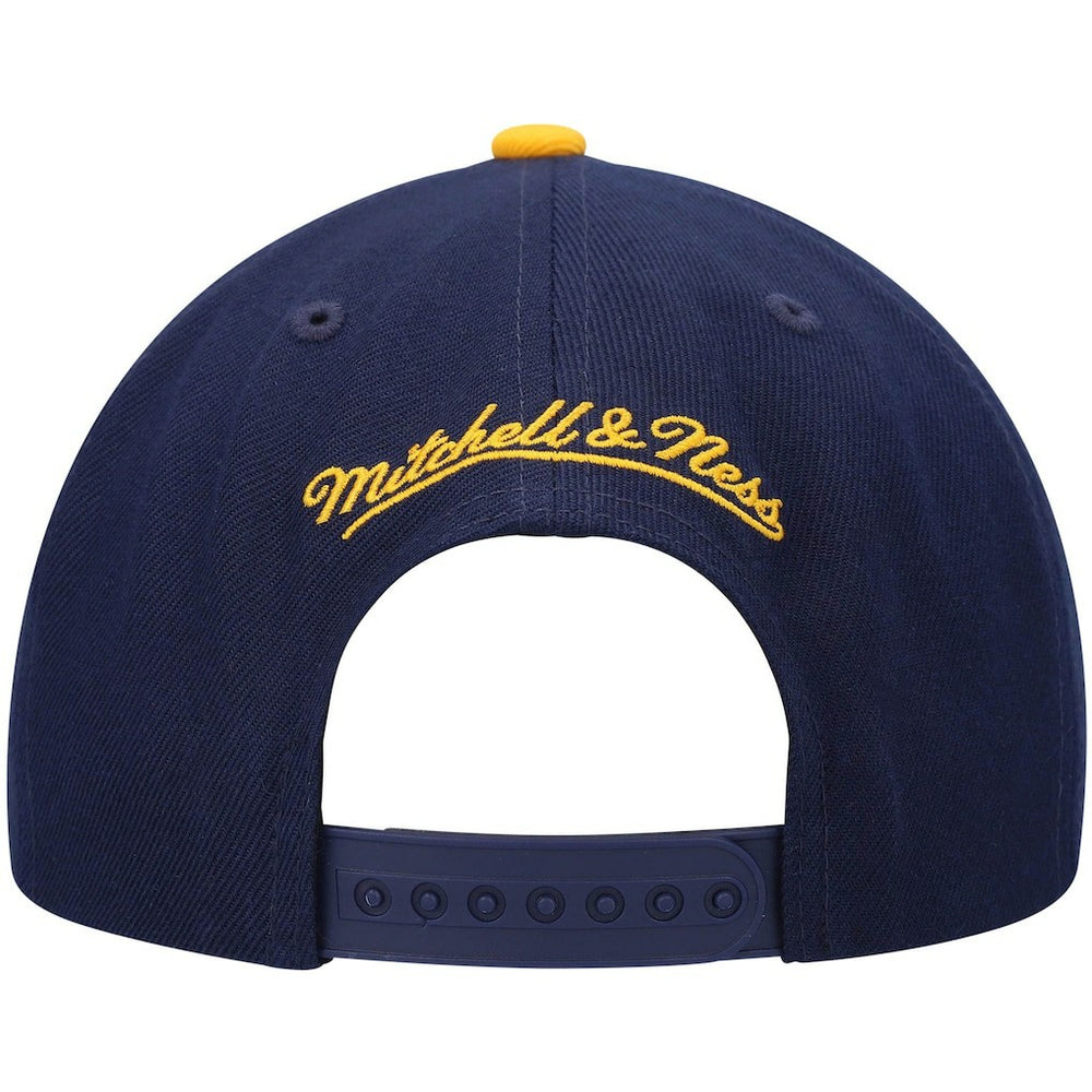 Golden State Warriors Hardwood Classics Team Two-Tone 2.0 Snapback Hat for sale Navy/Gold | Mitchell & Ness