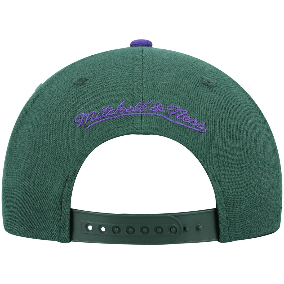 Milwaukee Bucks Hardwood Classics Team Two-Tone 2.0 Snapback Hat Green/Purple | Mitchell & Ness Lifestyle