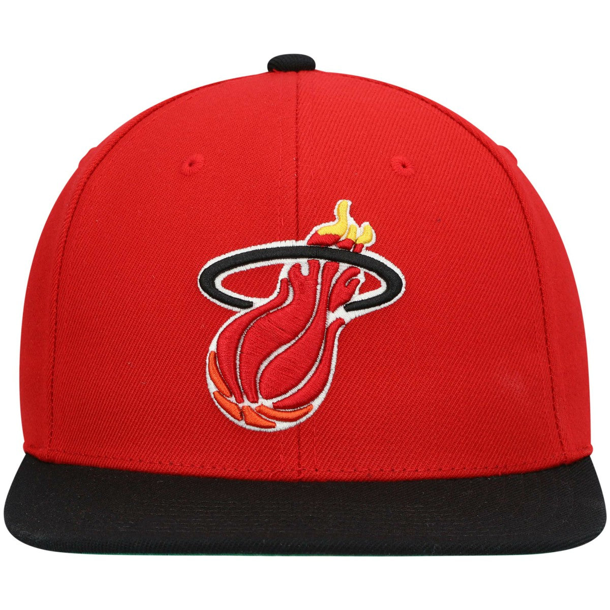 Miami Heat Hardwood Classics Team Two-Tone 2.0 Snapback Hat Red/Black | Mitchell & Ness