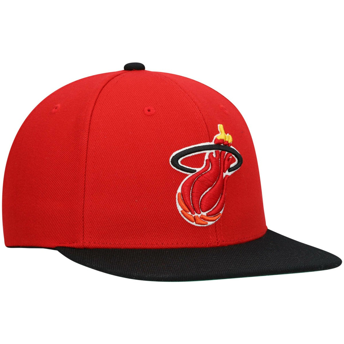 Miami Heat Hardwood Classics Team Two-Tone 2.0 Snapback Hat Red/Black | Mitchell & Ness