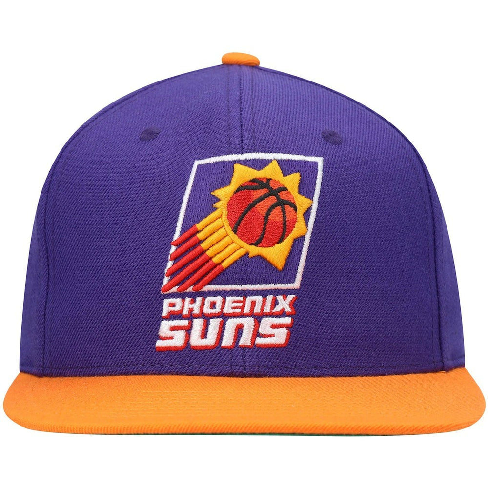 Phoenix Suns Hardwood Classics Team Two-Tone 2.0 Snapback Hat for sale Purple/Orange | Mitchell & Ness US
