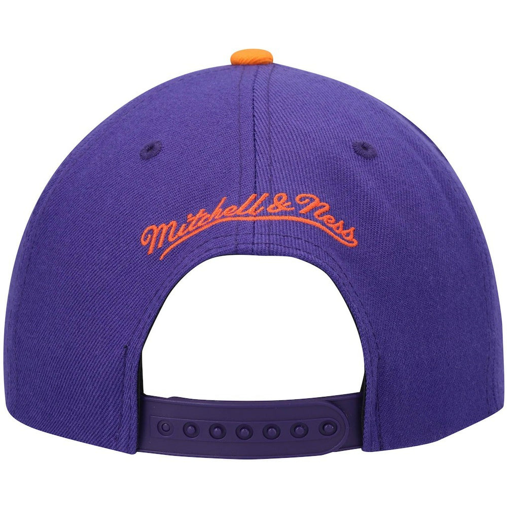 Phoenix Suns Hardwood Classics Team Two-Tone 2.0 Snapback Hat for sale Purple/Orange | Mitchell & Ness US