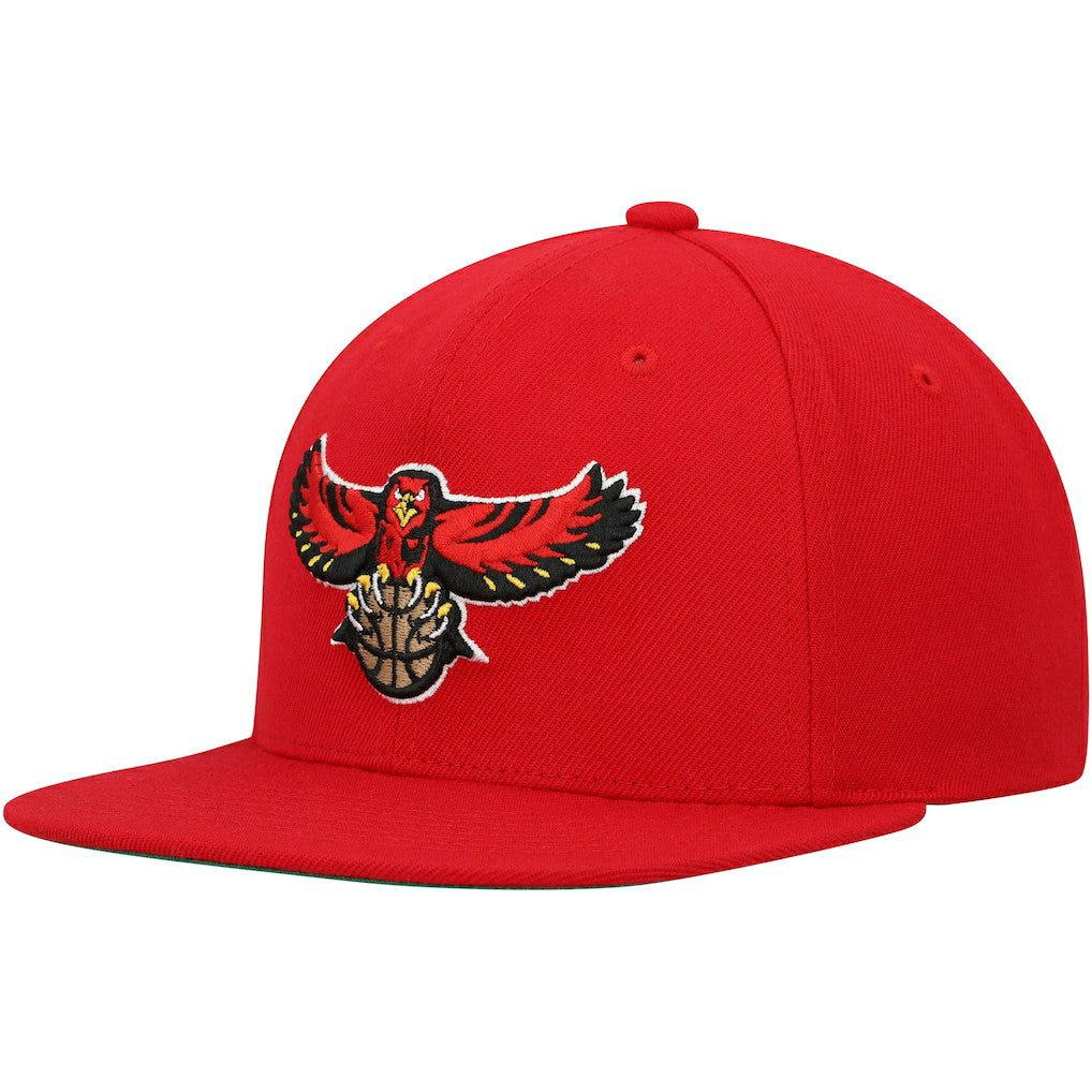 Atlanta Hawks Hardwood Classics Team Ground 2.0 Snapback Hat Red | Mitchell & Ness for sale