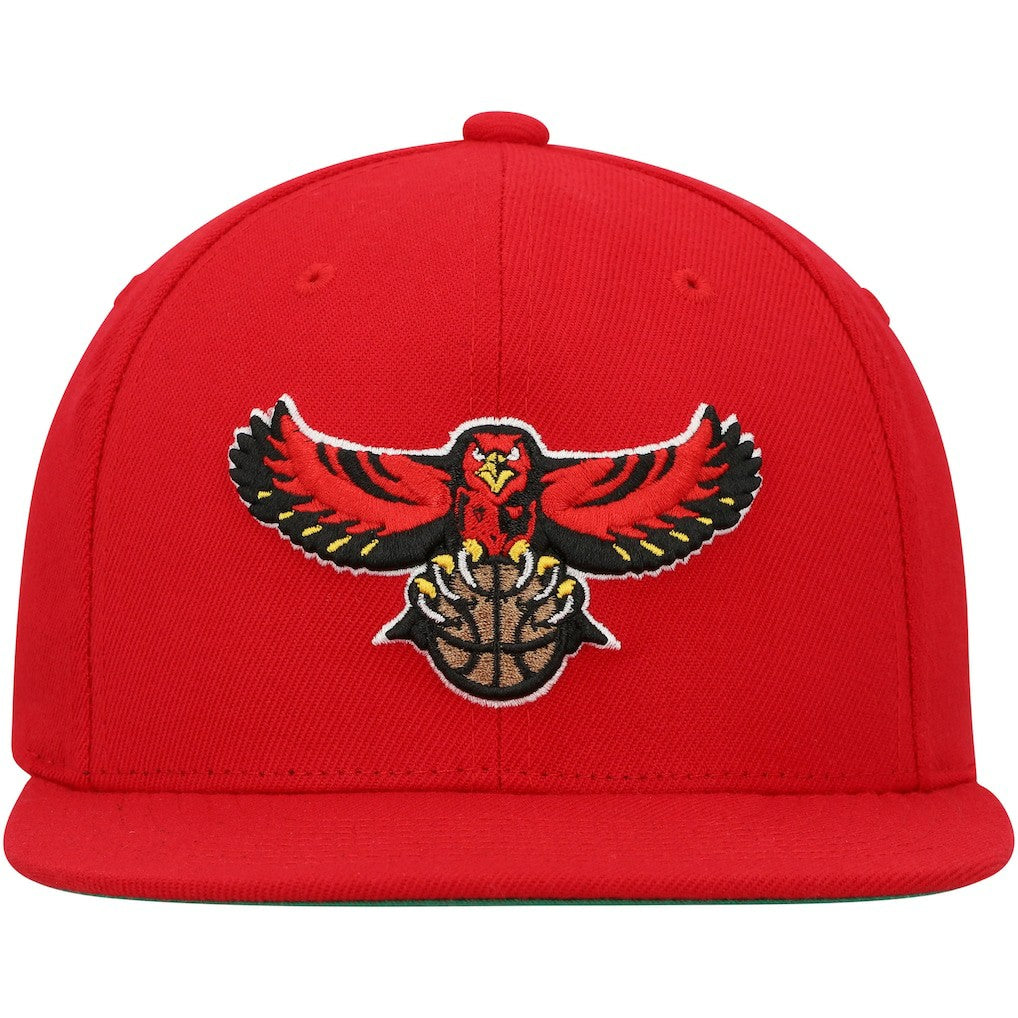 Atlanta Hawks Hardwood Classics Team Ground 2.0 Snapback Hat Red | Mitchell & Ness for sale