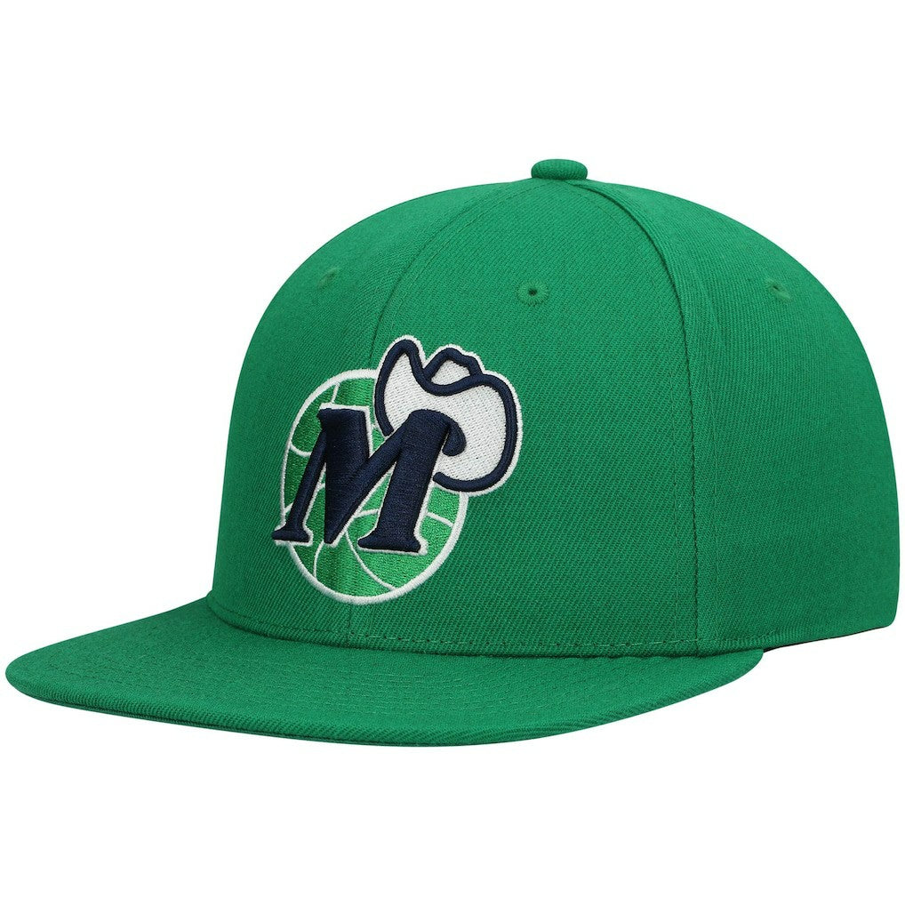 Dallas Mavericks Hardwood Classics Team Ground 2.0 Snapback Hat for sale Green | Mitchell & Ness discount