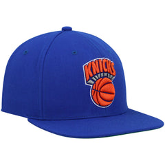 New York Knicks Hardwood Classics Team Ground 2.0 Snapback Hat Blue | Mitchell & Ness discount
