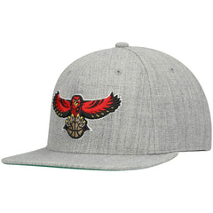 Atlanta Hawks Hardwood Classics Team 2.0 Snapback Hat Heathered Gray | Mitchell & Ness Lifestyle