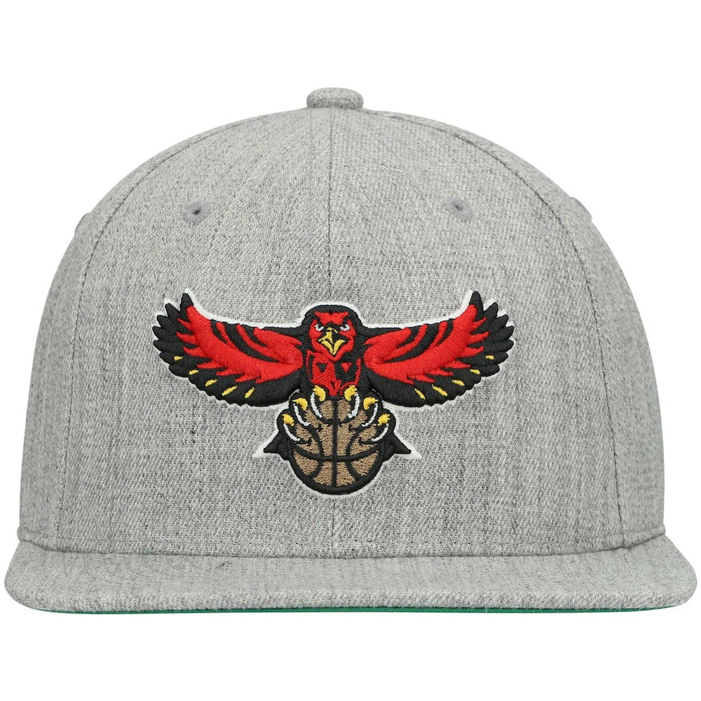 Atlanta Hawks Hardwood Classics Team 2.0 Snapback Hat Heathered Gray | Mitchell & Ness Lifestyle