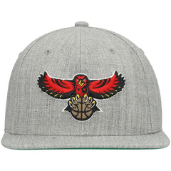Atlanta Hawks Hardwood Classics Team 2.0 Snapback Hat Heathered Gray | Mitchell & Ness Lifestyle