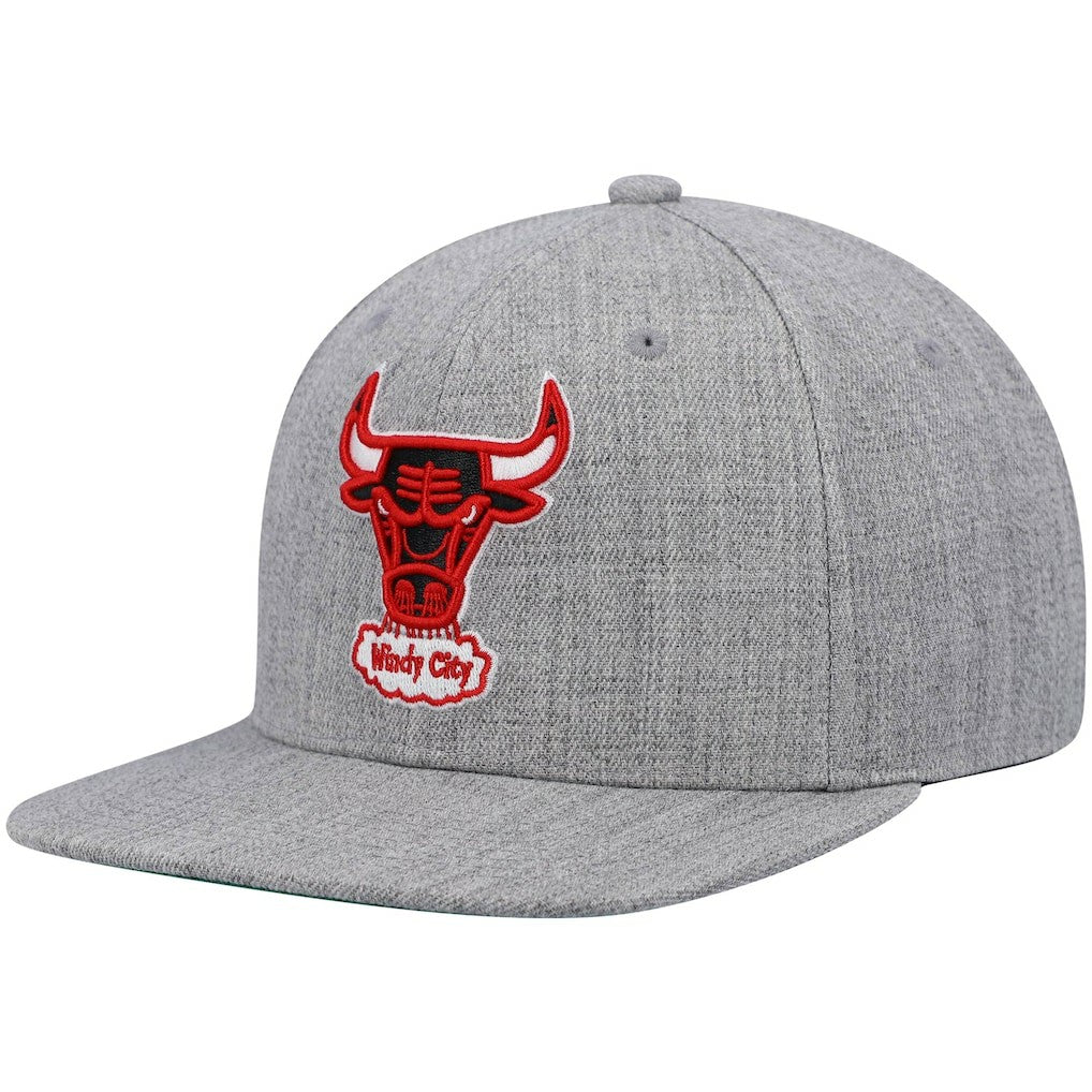 Chicago Bulls Hardwood Classics Team 2.0 Snapback Hat Heathered Gray | Mitchell & Ness Lifestyle