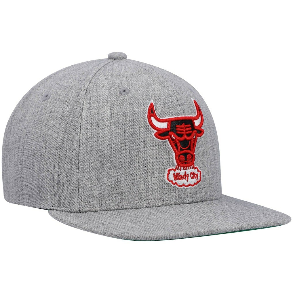 Chicago Bulls Hardwood Classics Team 2.0 Snapback Hat Heathered Gray | Mitchell & Ness Lifestyle