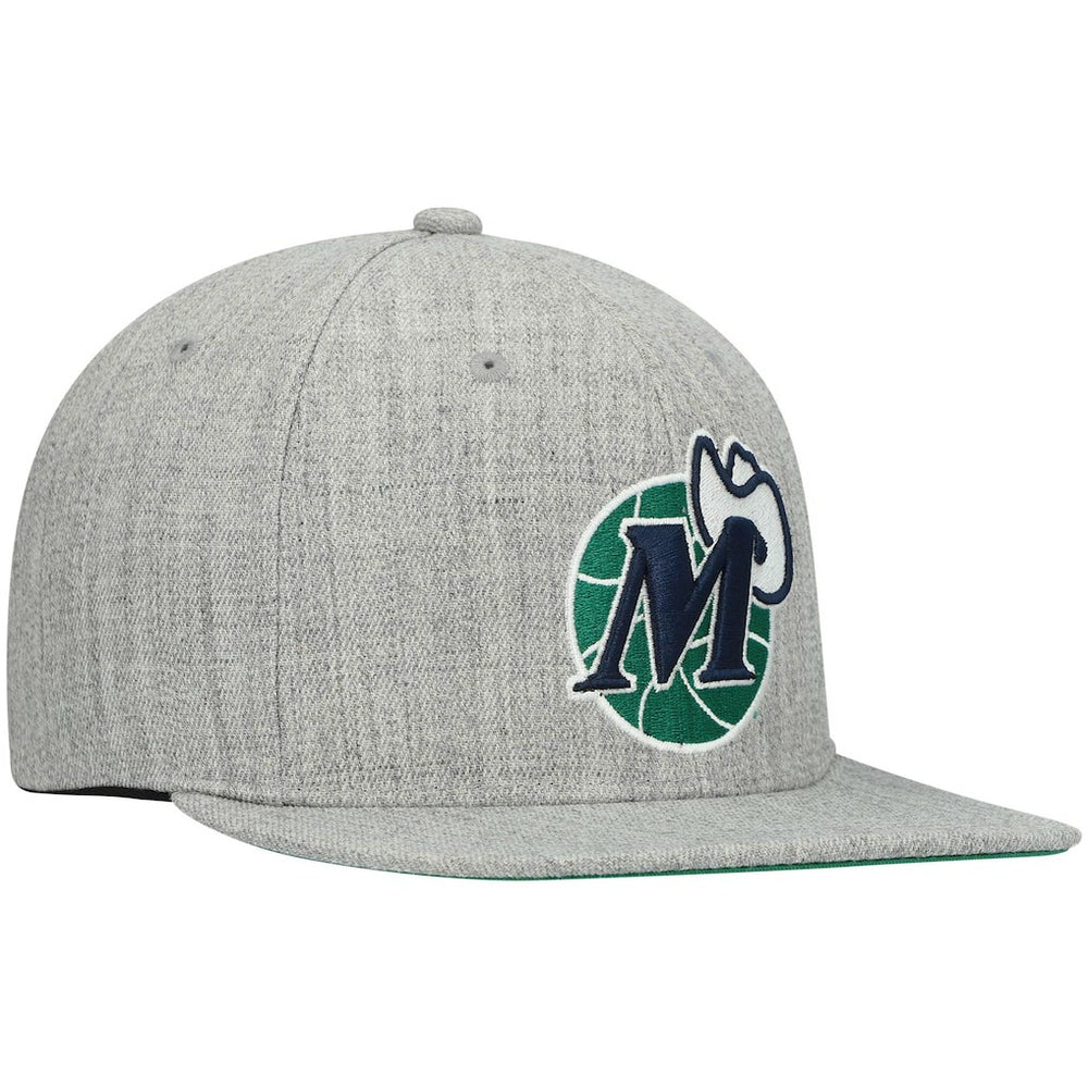 Dallas Mavericks Hardwood Classics Team 2.0 Snapback Hat for sale Heathered Gray | Mitchell & Ness Lifestyle