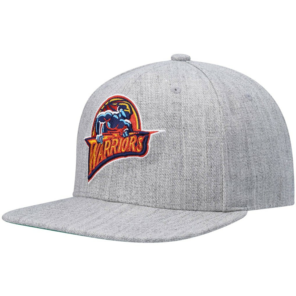 Golden State Warriors Hardwood Classics Team 2.0 Snapback Hat for sale Heathered Gray | Mitchell & Ness Lifestyle