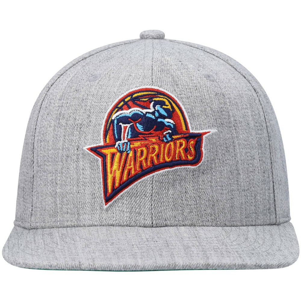 Golden State Warriors Hardwood Classics Team 2.0 Snapback Hat for sale Heathered Gray | Mitchell & Ness Lifestyle