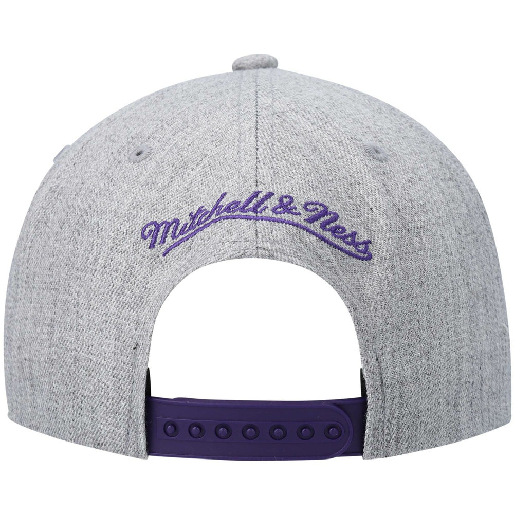 Phoenix Suns Hardwood Classics Team 2.0 Snapback Hat Heathered Gray | Mitchell & Ness Lifestyle
