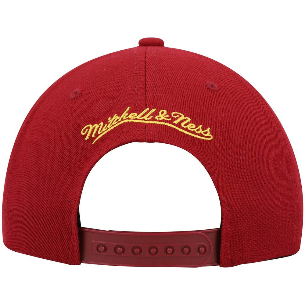 Cleveland Cavaliers Team Two-Tone 2.0 Snapback Hat for sale Wine/Gold | Mitchell & Ness outlet