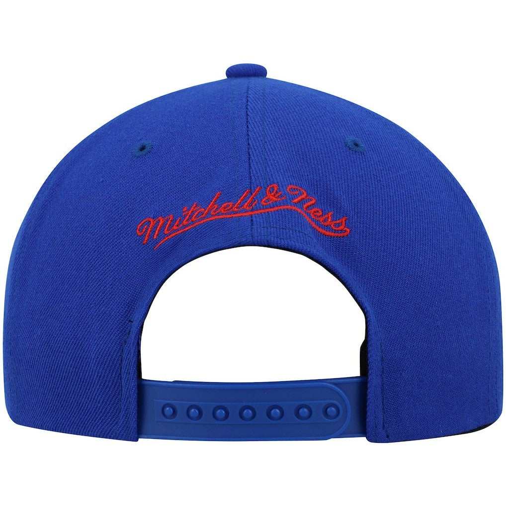 Philadelphia 76ers Team Two-Tone 2.0 Snapback Hat Royal/Red | Mitchell & Ness for sale