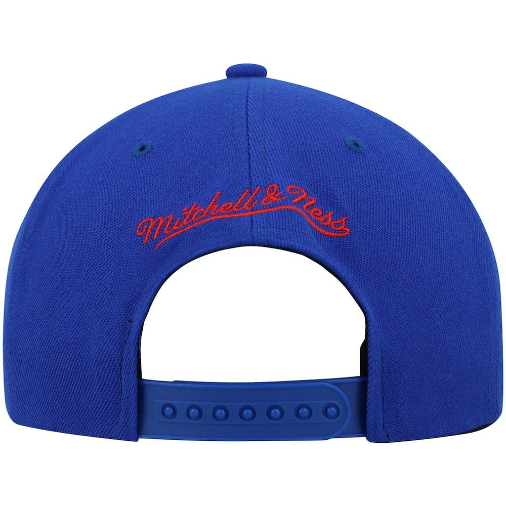 Philadelphia 76ers Team Two-Tone 2.0 Snapback Hat Royal/Red | Mitchell & Ness for sale