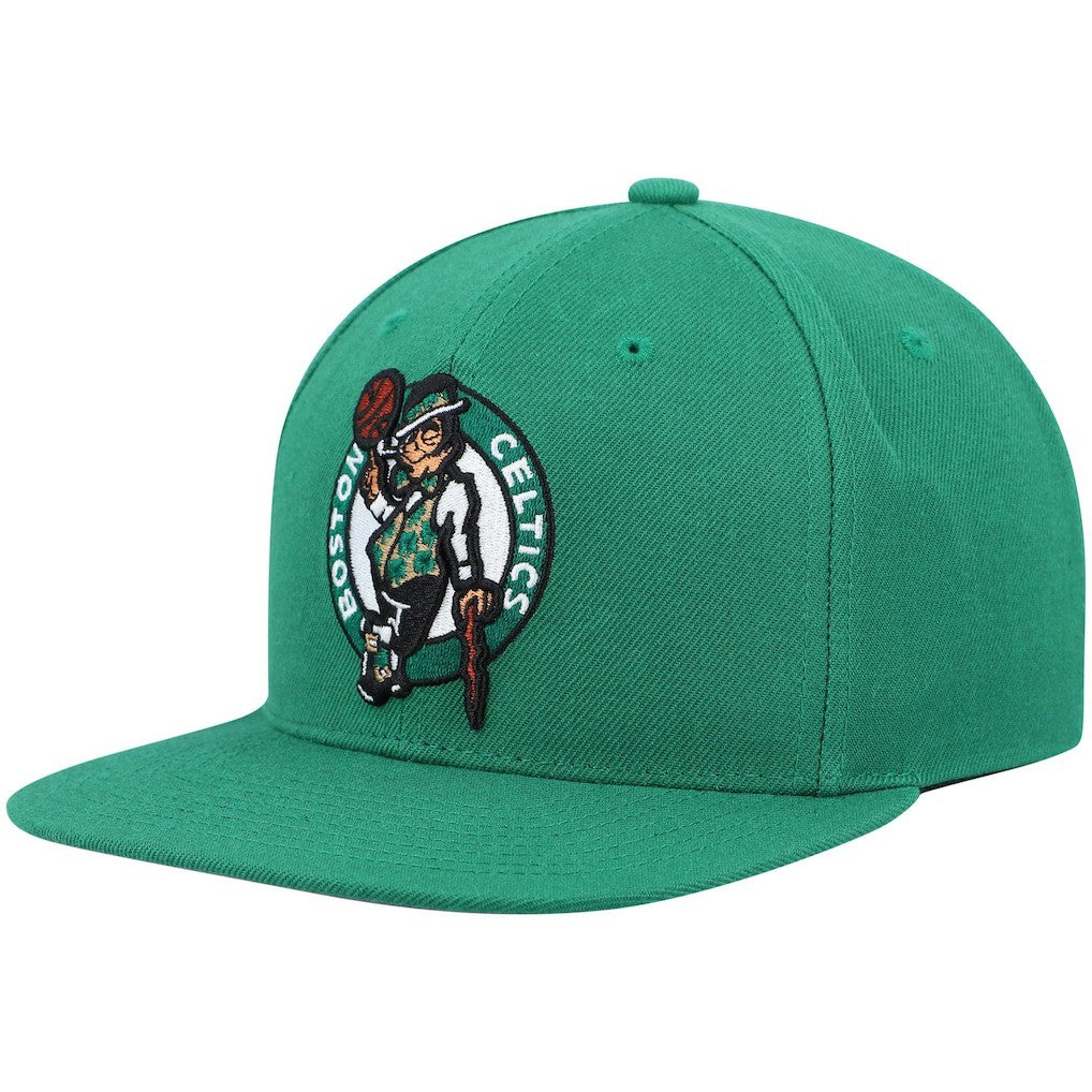 Boston Celtics Ground 2.0 Snapback Hat Kelly Green | Mitchell & Ness for sale
