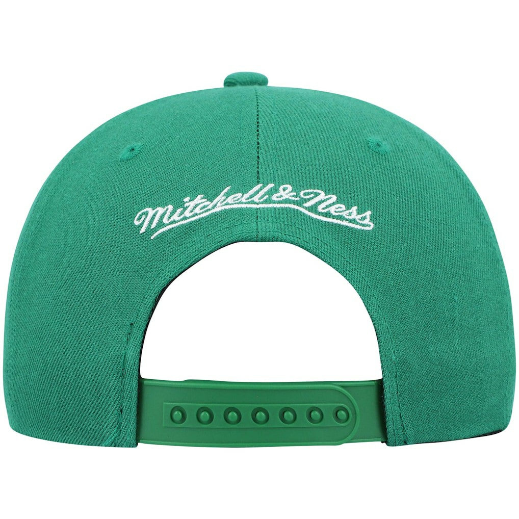 Boston Celtics Ground 2.0 Snapback Hat Kelly Green | Mitchell & Ness for sale