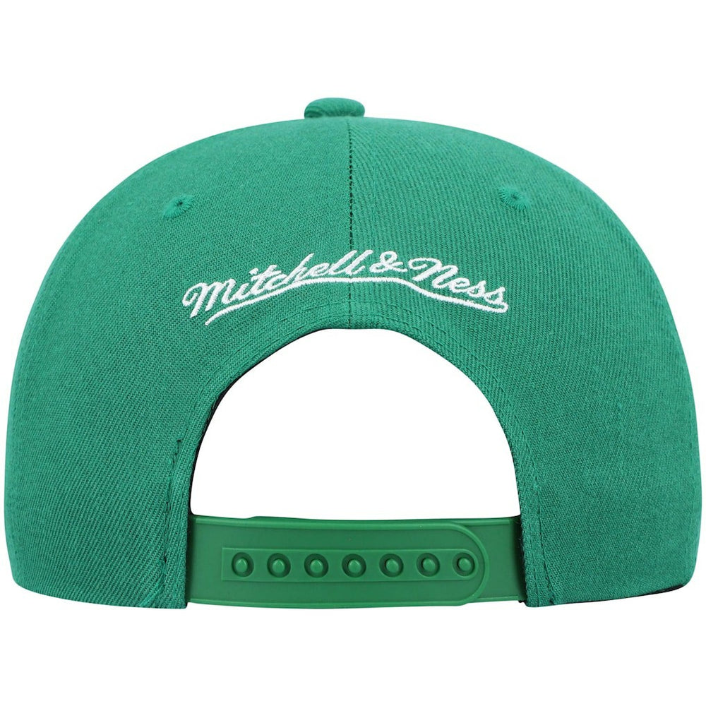 Boston Celtics Ground 2.0 Snapback Hat Kelly Green | Mitchell & Ness for sale