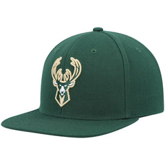 Milwaukee Bucks Ground 2.0 Snapback Hat Hunter Green | Mitchell & Ness US