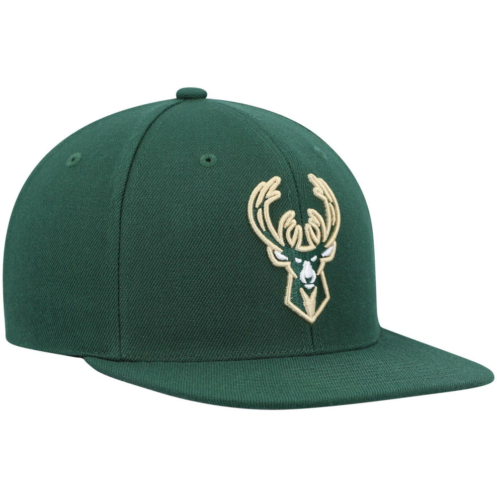 Milwaukee Bucks Ground 2.0 Snapback Hat Hunter Green | Mitchell & Ness US